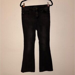 Vintage Violet Bootcut Jeans Women’s Black Denim Mid Rise Boutique Style